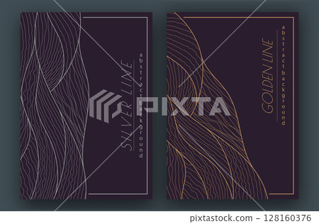 A pattern of wavy lines. Template for interior design, packaging, social networks. An idea for creative design 128160376