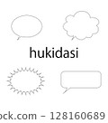 Simple speech bubble set 128160689