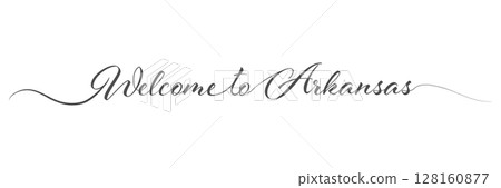 Welcome to Arkansas. OSingle line design. A design element for a creative idea 128160877