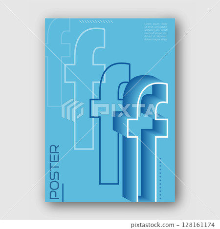 Stylized lowercase letter F. Template for poster, poster, cover, interior design. The idea of creative design Stylized lowercase letter F. Template for poster, poster, cover, interior design. The idea of creative design 128161174