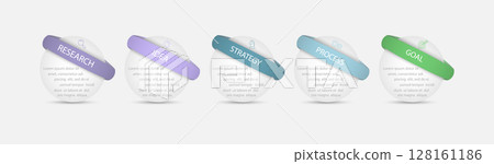 Business Infographics. 5 steps to achieve the result.  128161186