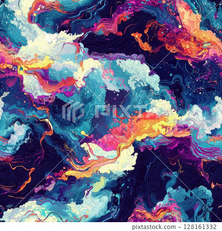 Abstract Colorful Swirls - Stock Illustration [128161332] - PIXTA