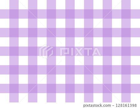 紫色和白色方格花布 128161398