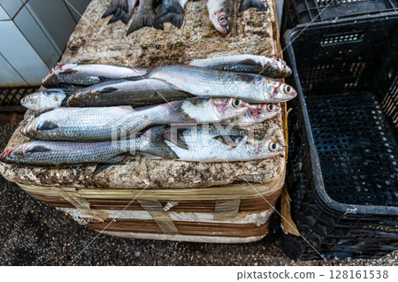 Fish and food market, Mercado Municipal at Soure in the Marajo Island at Para, Brazil Fish and food market, Mercado Municipal at Soure in the Marajo Island at Para, Brazil 128161538