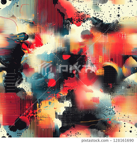 Abstract Geometric Paint Splash - Stock Illustration [128161690] - PIXTA