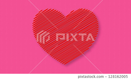 Red scribble heart. Computer generated 3d render Red scribble heart. Computer generated 3d render 128162005