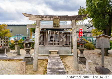 田中神社、橫大寺天王宮、京都府伏見區、北向蟲八幡神社（昆蟲之神）、夜哭之神和濕疹預防之神、鳥居 128162016