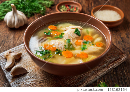Hearty Chicken Soup with Fresh Herbs Hearty Chicken Soup with Fresh Herbs 128162164