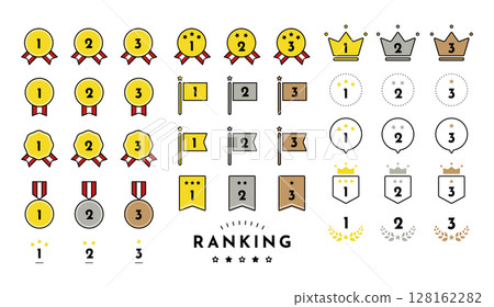 Ranking icon top 3 simple vector material 128162282
