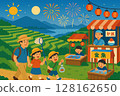 家庭享受夏季郊遊 128162650