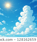 夏天的藍天白雲 128162659