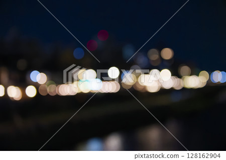 Blurred night city, Kamogawa Blurred night city, Kamogawa 128162904