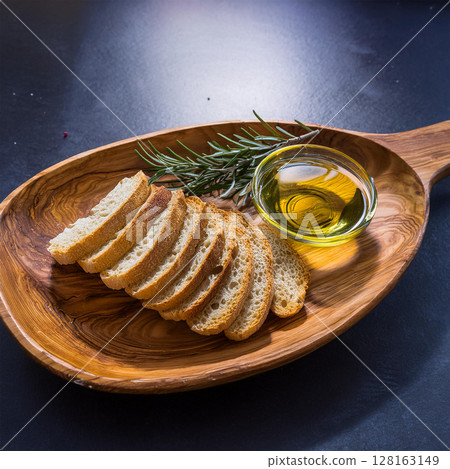 Simple Gourmet Bread and Olive Oil 128163149