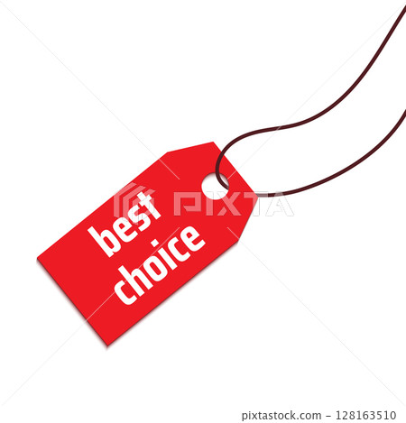 red tag with best choice 128163510