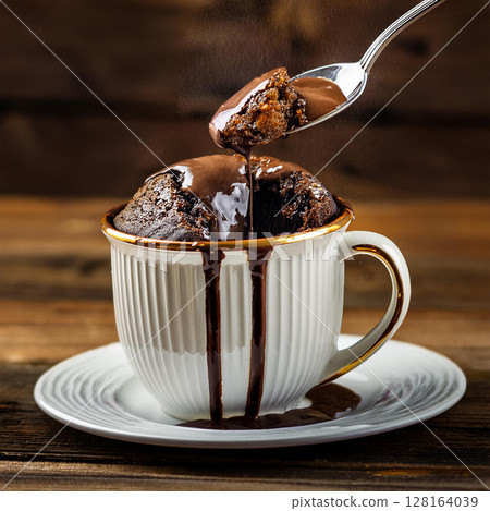 Indulgent Chocolate Delight in Rustic Elegance 128164039