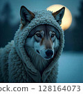 A wolf wearing a sheep's skin 128164073