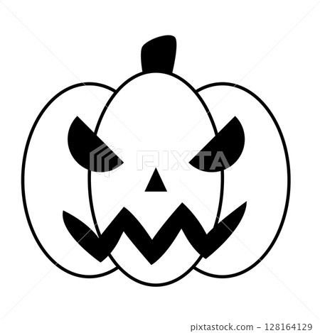 Jack-o'-lantern monochrome angry face Jack-o'-lantern monochrome angry face 128164129