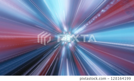 A trail of light running at incredible speed - A colorful light background A trail of light running at incredible speed - A colorful light background 128164199