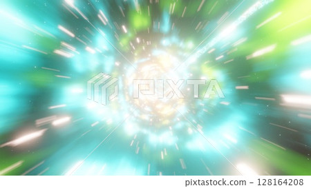 以驚人的速度運行的光跡 - 彩色燈光背景 128164208