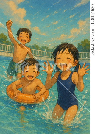 泳池天氣 128164620
