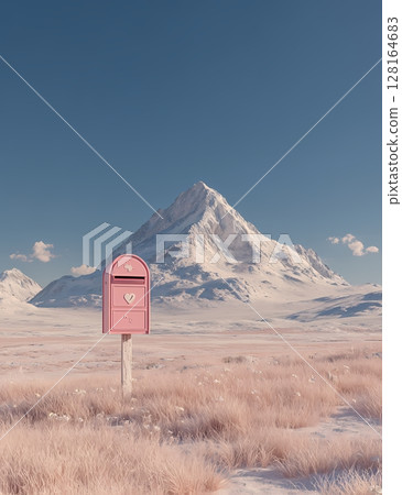 Pink postbox outdoors 128164683