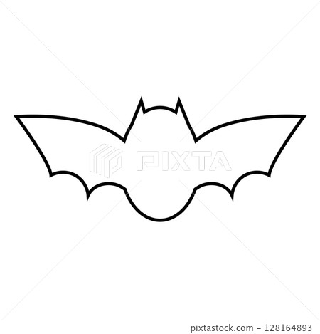 Simple bat white icon 128164893