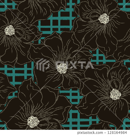 seamless pattern with abstract flowers seamless pattern with abstract flowers 128164984