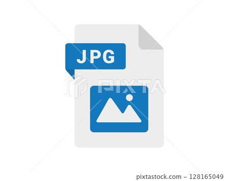 Illustration of JPG file extension icon 128165049