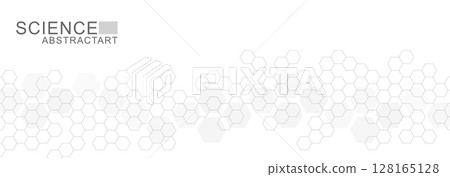 Health care abstract background with lines, dots and hexagons. Medical innovation banner template concept. illustration. 128165128