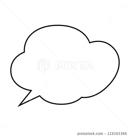 Simple speech bubble illustration - Fluffy 128165366
