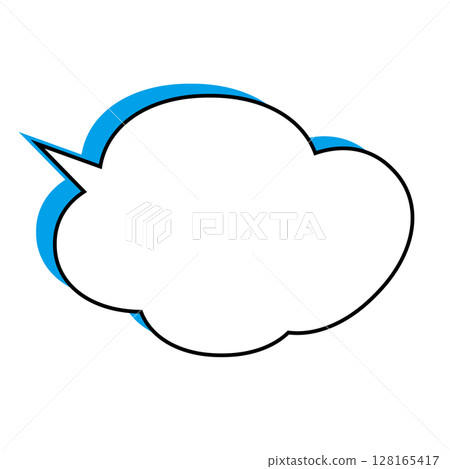 Simple speech bubble illustration - Fluffy 128165417