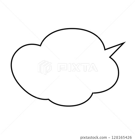Simple speech bubble illustration - Fluffy 128165426
