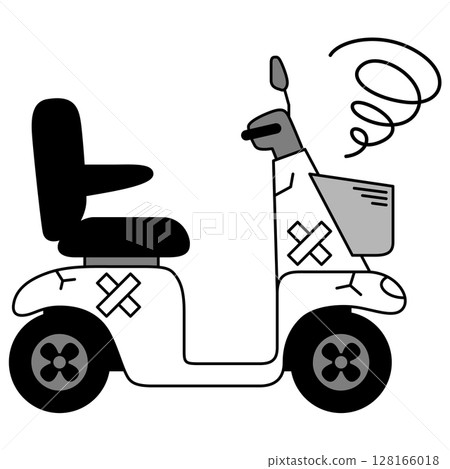 Broken senior car (electric wheelchair) Broken senior car (electric wheelchair) 128166018