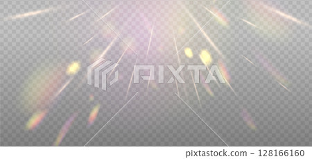 Golden light reflection highlights. Glare from sun, water and glass. Glittering particles for social media backgrounds, product presentations, photo shots. Vector eps10 128166160