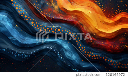 Australian native patterns, International Day of the World's Indigenous Peoples, banner copy space Australian native patterns, International Day of the World's Indigenous Peoples, banner copy space 128166972