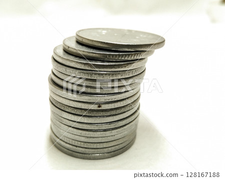 Coins isolated on white background 128167188