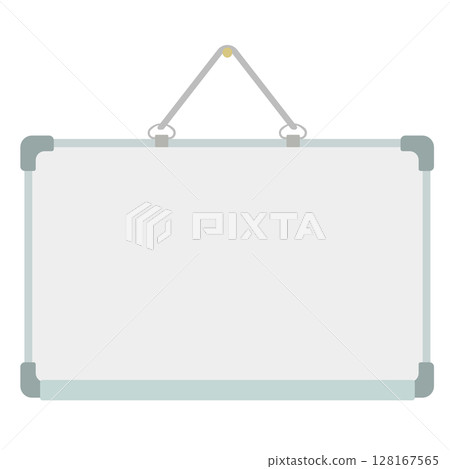 Illustration of a wall-mounted whiteboard Illustration of a wall-mounted whiteboard 128167565