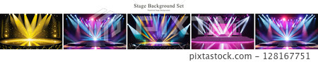 Stage background material set Stage background material set 128167751