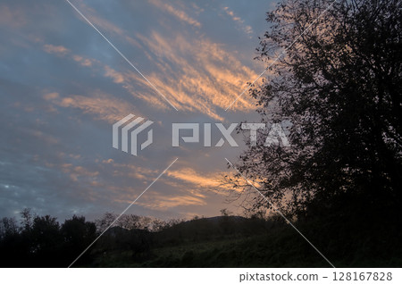 dusk on a beautiful winter day in the mountains dusk on a beautiful winter day in the mountains 128167828