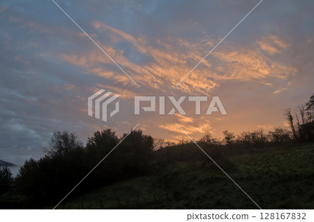 it gets dark in the mountains on a winter day in the mountains it gets dark in the mountains on a winter day in the mountains 128167832