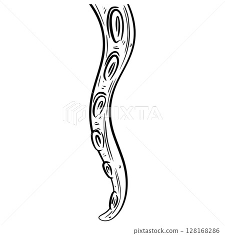 Cute cartoon octopus tentacles character mascot vector illustration 128168286