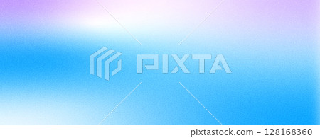 Blue and pink noise gradient background.Pastel colors grainy texture gradation cover. Christmas soft cool transition. Fresh banner template. Horizontal smooth blur retro cover. Vector illustration 128168360