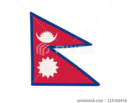Nepal flag illustration material 128168436