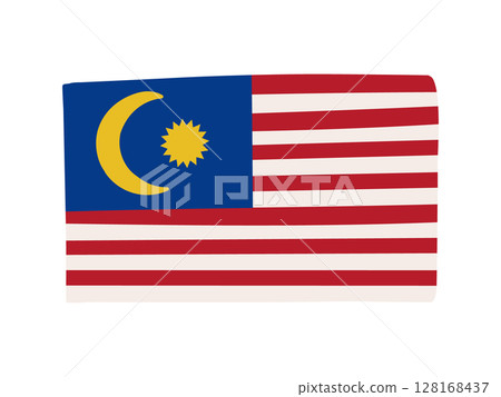 Malaysian flag illustration material 128168437