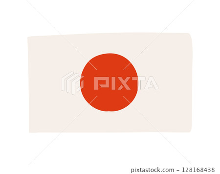 日本國旗插圖素材 128168438
