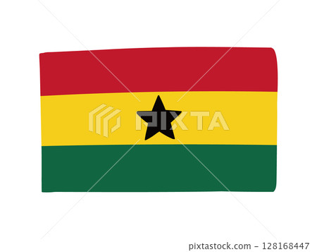 Ghana flag illustration material Ghana flag illustration material 128168447
