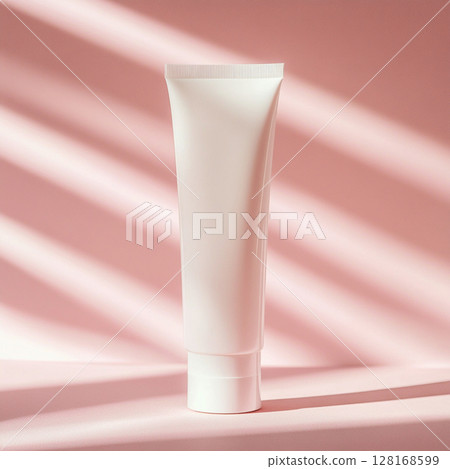 Cream Tube on Soft Background with Copy Space 128168599