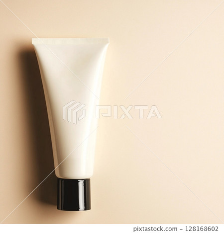 Cream Tube on Soft Background with Copy Space 128168602