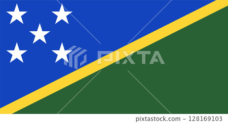 Solomon Islands Flag. Official colors and proportions. 128169103