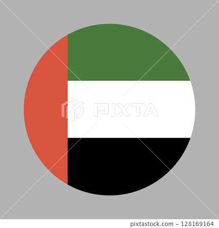 United Arab Emirates round flag. National flag of UAE. Circle flag of United Arab Emirates. United Arab Emirates round flag. National flag of UAE. Circle flag of United Arab Emirates. 128169164